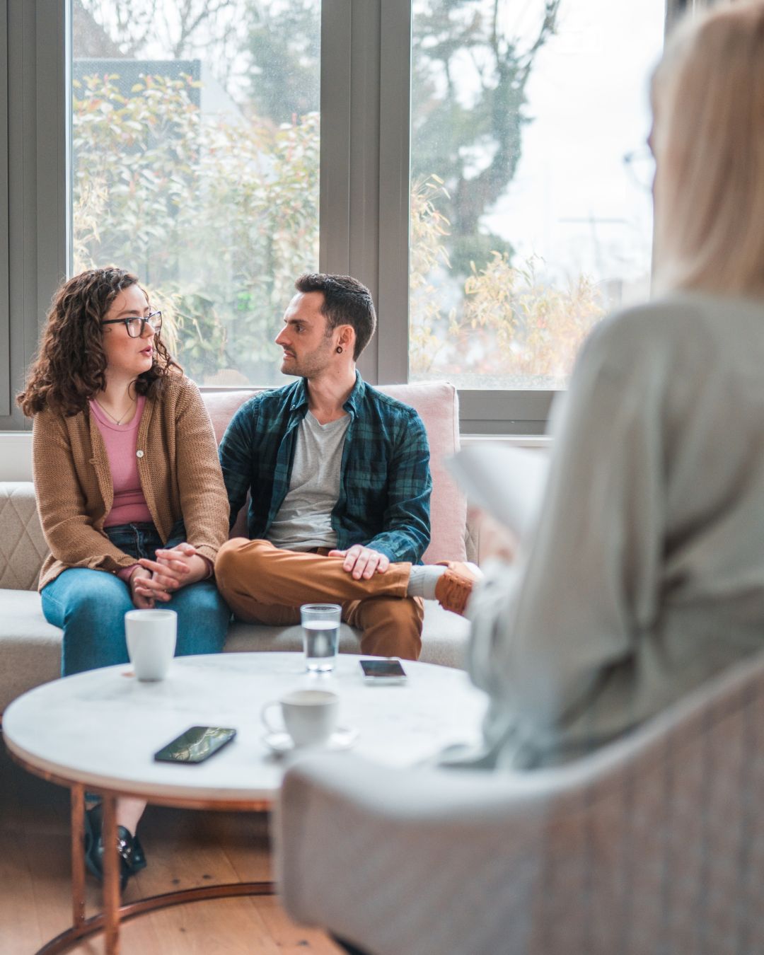 Couple in a counseling session during couples addiction treatment